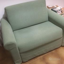 Poltrona letto colore verde chiaro Nuova