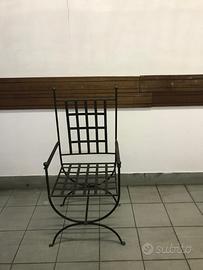 Sedia da terrazzo / giardino in ferro