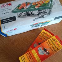 Grill da Tavolo con pietra ollare + 2 combustibili