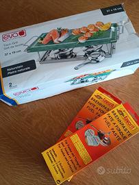 Grill da Tavolo con pietra ollare + 2 combustibili