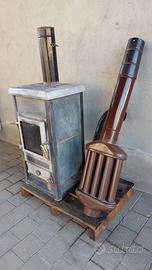 Stufa a legna La Nordica con scambiatore e tubi