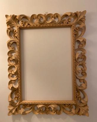 Cornice Grezza Legno Massello stile barocco