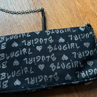 Pochette Blumarine tessuto e vera pelle