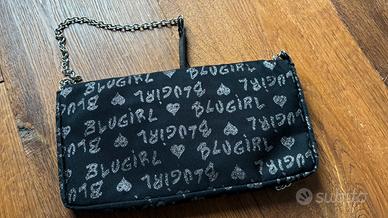 Pochette Blumarine tessuto e vera pelle