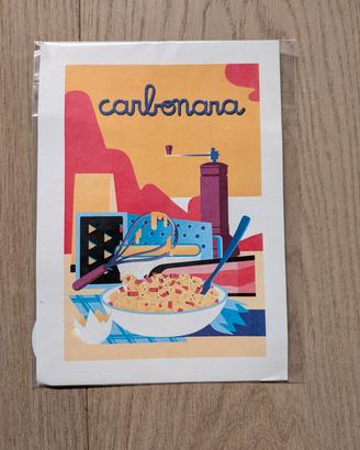 Illustrazione Slurp Carbonara Giulio Castagnaro