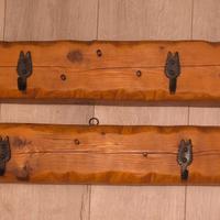 Coppia appendiabiti in legno