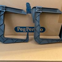 Coppia supporti universali per fioriera da balcone