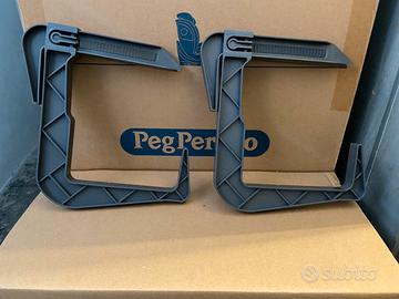 Coppia supporti universali per fioriera da balcone