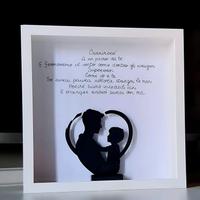 cornice Papà e figlio heart