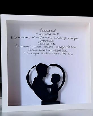 cornice Papà e figlio heart