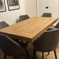 Sedie e Tavolo 160x90 allungabile a 210 e 260 cm