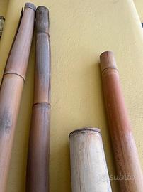 5 canne bambu da 1m a 2,5m
