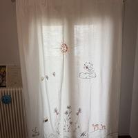 Tenda in seta ricamata a mano 260x150 cm
