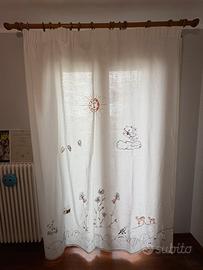 Tenda in seta ricamata a mano 260x150 cm