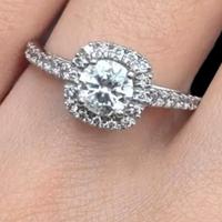 ANELLO SOLITARIO ORO DIAMANTE 0,50 CT PIÙ 0.35 LAT