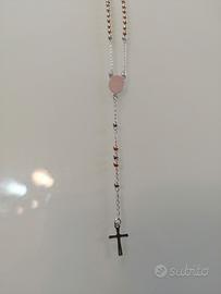 Collana uomo croce sottile