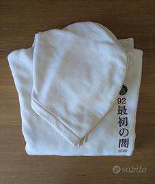 Felpa bianca con fantasia giapponese (L)