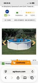 Piscina fujj fuori terra gre 4,60 d in ottime cond