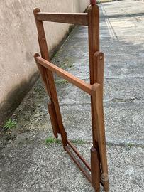 Sdraio da giardino/balcone legno e tessuto