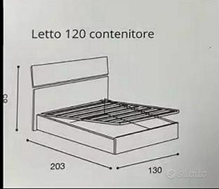 Letto contenitore una piazza e mezza
