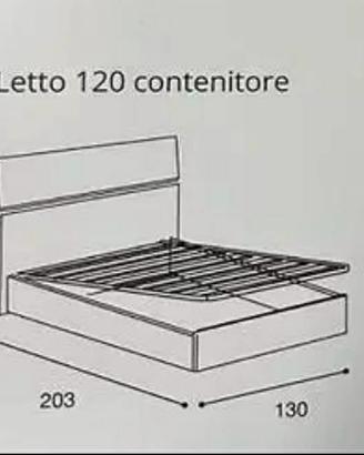 Letto contenitore una piazza e mezza