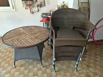 set completo rattan sintetico/polyrattan  