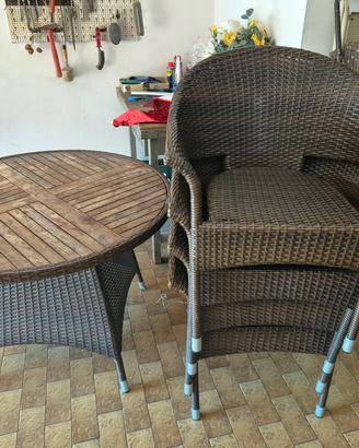 set completo rattan sintetico/polyrattan  