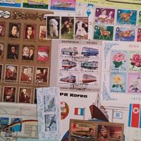 700 foglietti francobolli diversi differenti box