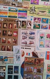 700 foglietti francobolli diversi differenti box
