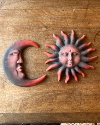 Decorazioni sole e luna da appendere
