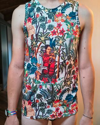 Canotta con stampa Frida Kahlo 