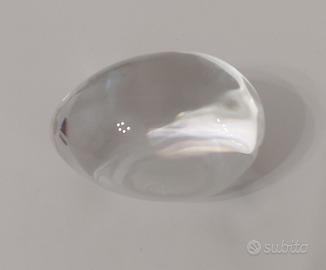 UOVO FERMACARTE VINTAGE CRISTALLO LEAD E INIZIALI