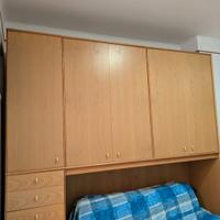 Struttura letto SMONTATA con armadio e cassettiera
