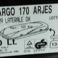 Box auto cargo 170 arjes 320 lt nero lucido + barr