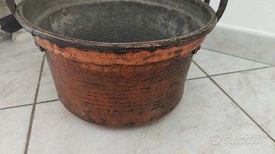 Tegame caldaia antica in Rame