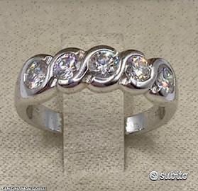 FEDINA TRECCIA ORO 18kt. CON DIAMANTI NATURALI