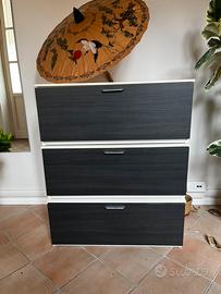 Cassettiera grigio/bianca