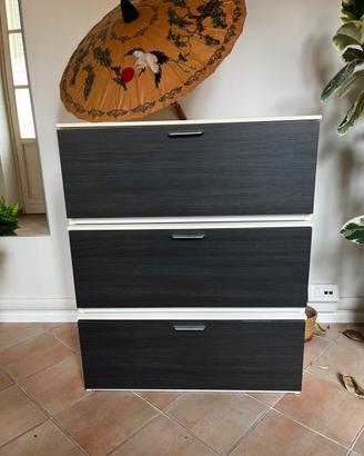 Cassettiera grigio/bianca
