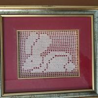 Quadro lavorato a filet