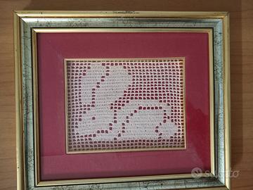 Quadro lavorato a filet