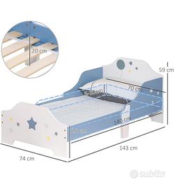 Lettino per Bambino e Materasso in Aloe Vera