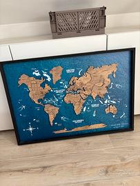 Quadro mondo realizzato in 3D