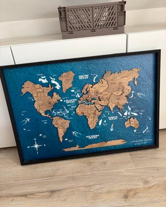 Quadro mondo realizzato in 3D