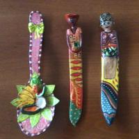 4 OGGETTI CUBANI ORIGINALI DECORATIVI DI CARTAPEST