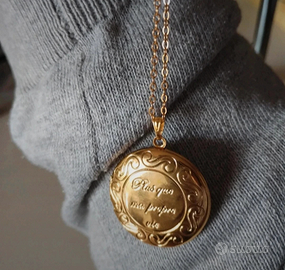 Medaglione Twilight collana Renesmee portafoto oro
