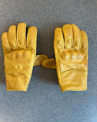 Guanti moto vintage - yellow gloves