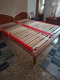 Rete ortopedica matrimoniale in legno di faggio.