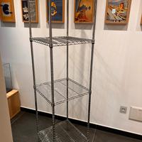 Scaffale espositore acciaio cromato