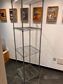 Scaffale espositore acciaio cromato