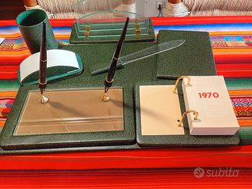 set scrivania pelle anni 60